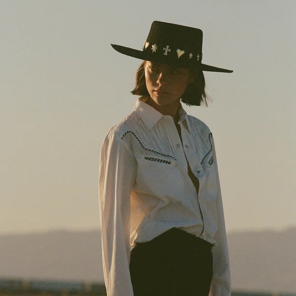 Lack Of Color Black Western Star Embellished Wide Brim Hat